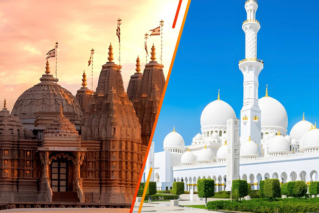 Desde Dubai: Visita al Templo Hindú BAPS y a la Mezquita Sheikh Zayed