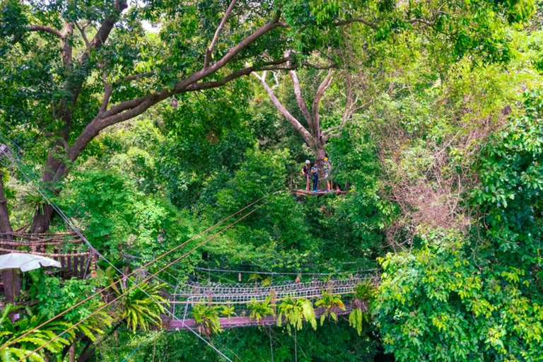 Ko Samui: Tree Bridge Jungle Zipline and Waterfall Adventure Tour Starting at 11.30 w/ Extended Pickup and Drop-off Area