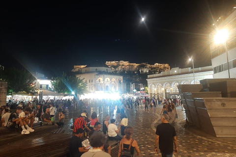 Athens panoramic tour by night with open double decker bus Christmas special night tour