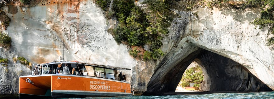 Visite de la côte et des grottes de Cathedral Cove