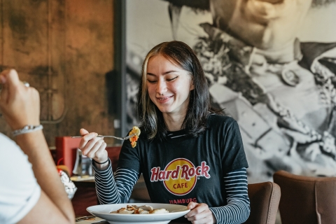 Hamburgo: Hard Rock Cafe Comida sin colasHora del almuerzo: menú Funk