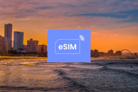 Durban: Zuid-Afrika eSIM Roaming mobiel data-abonnement(Kopie van) 20 GB/ 30 dagen: alleen Zuid-Afrika