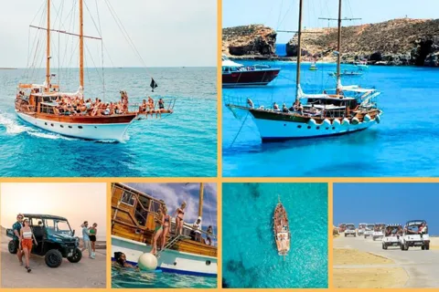 Malte : excursion en bateau dans le lagon bleu et les grottes marines et tour en buggy à Gozo