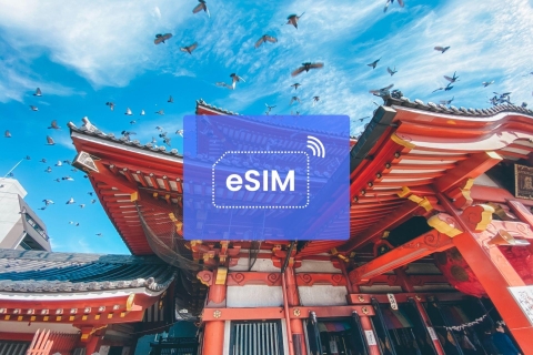Nagoya: Plan mobilnej transmisji danych eSIM w Japonii i Azji20 GB/ 30 dni: 22 kraje azjatyckie