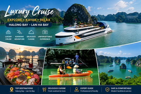 From Hanoi: Ultra-Premium 6-Star Ha Long Bay Cruise Day Trip Share Transfer + Luxury Cruise 1 day