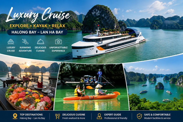 From Hanoi: Ultra-Premium 6-Star Ha Long Bay Cruise Day Trip Meet at Pier