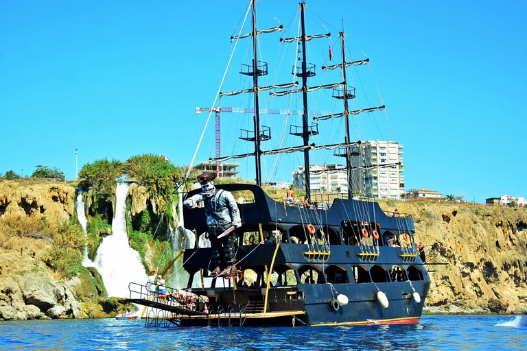Antalya: Ali Baba Pirate Ship Deluxe Cruise Düden Waterfall Without Transfer and Soft Drinks included