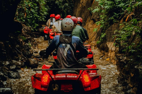 Ubud: Rice Terrace Swing, Cave Tubing, Sky Bike & Zipline Double ATV + Swing + Tubing + Sky Bike + Zipline - wTransfer