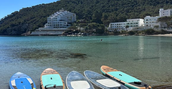 Cala Llonga, Ibiza: Paddle Surf Rental with Snorkel and Waterproof Bag