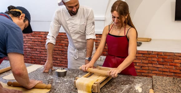 Rome: Carbonara & Cacio Pepe Pasta Cooking Class by Pantheon