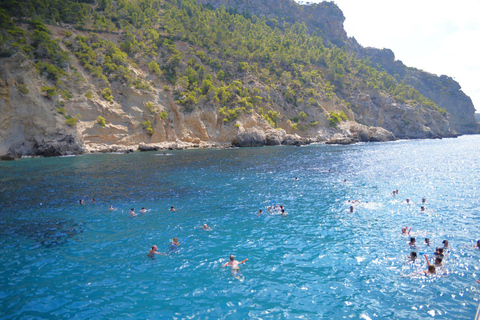 Mallorca: Passeio de catamarã de 2 horas pelo litoral e pelas Ilhas MalgratDe Playa Tora - à Tarde