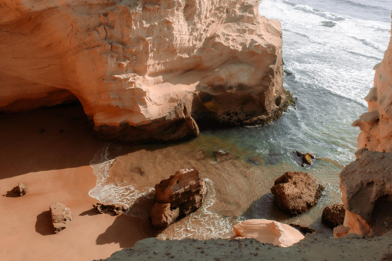 Agadir/Taghazout : sandboard et thé au coucher du soleil avec spectacle de feuAgadir/Taghazout : Sandboarding et thé au coucher du soleil avec spectacle de feu