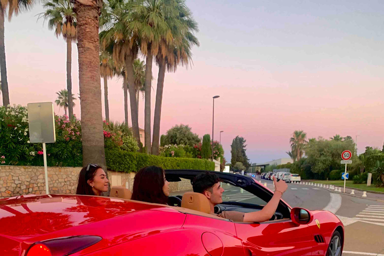 Cannes: privat Ferrari Big Tour till Juan Les Pins och Antibes