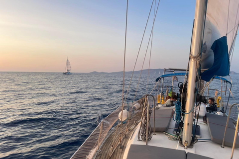 Private Sailing Cruise to Caves & Beaches for SUP & Lunch Private Cruise: Secret Beaches, Caves with Meal Drinks & SUP