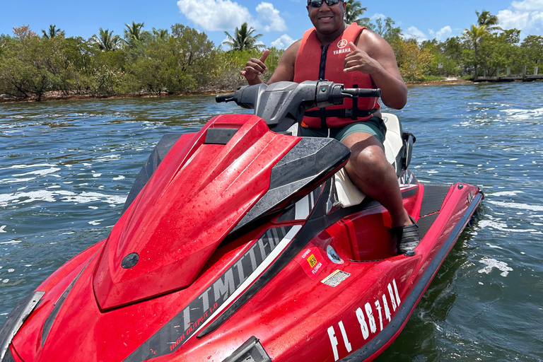 Miami: Aventura en moto acuática con paseo en barco de cortesía