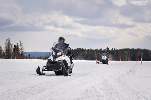 Quebec: Wyprawa na skuterach śnieżnych w fiordzie SaguenaySamotna wyprawa na skuterach śnieżnych