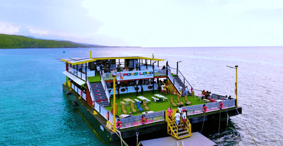 Floating Bar Party Boat with Snorkeling transfers included