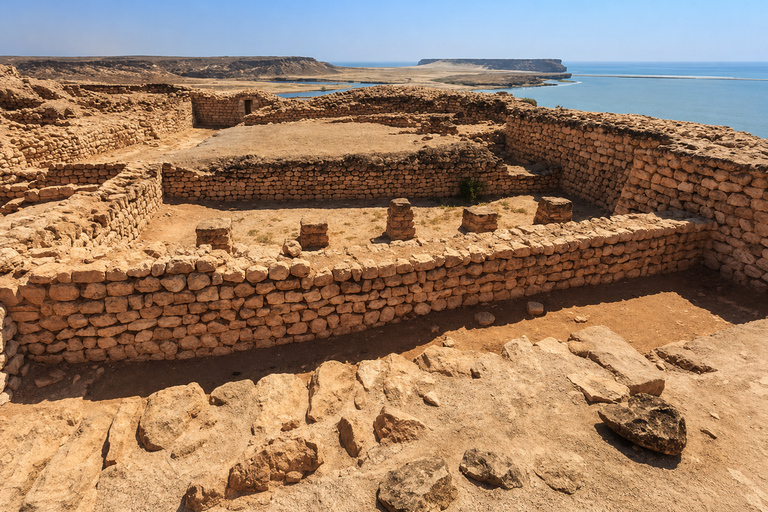 Salalah East: Taqah Castle, Sumhuram, & Wadi Dirbat Tour