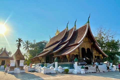 Luang Prabang: Almsgiving Ceremony and Kuang Si Falls Tour Private 1-2 pax