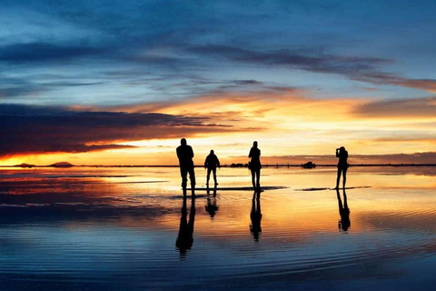 Uyuni: zachód słońca + noc gwiazd na solnisku w Uyuni