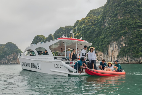 Phuket: Isla James Bond y tour en canoa por la bahía de Phang NgaPhuket: Isla James Bond Koh Yao en catamarán rápido premium
