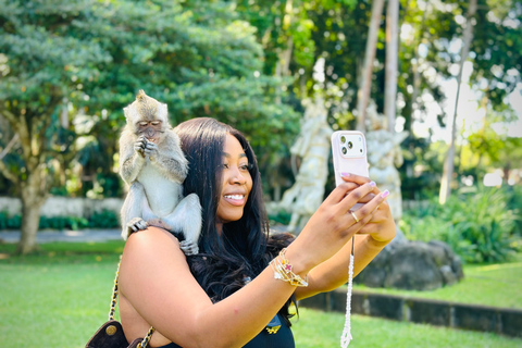 Bali: Swings, Koi Fish Photo Boat, Monkey Forest & Waterfall Private Tour all Ticket include