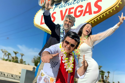 Las Vegas: Elvis Bruiloft met Las Vegas Teken Inclusief Foto&#039;s