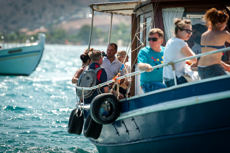 Elounda: Spinalonga Guided Boat Tour with BBQ and Swimming