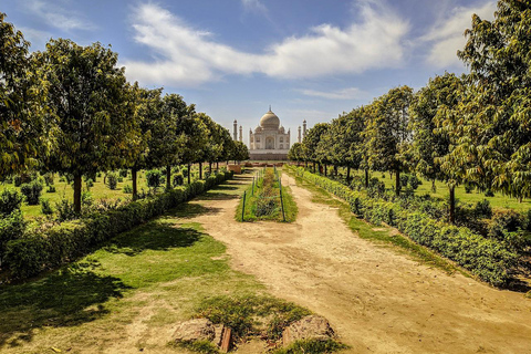 Depuis l&#039;aéroport de Delhi : Visite privée du Taj Mahal et du Fort d&#039;AgraVisite avec billets d&#039;entrée