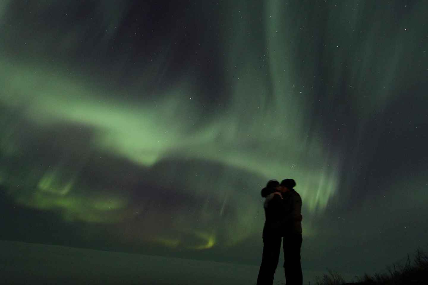 Excursión con raquetas de nieve a las Auroras Boreales