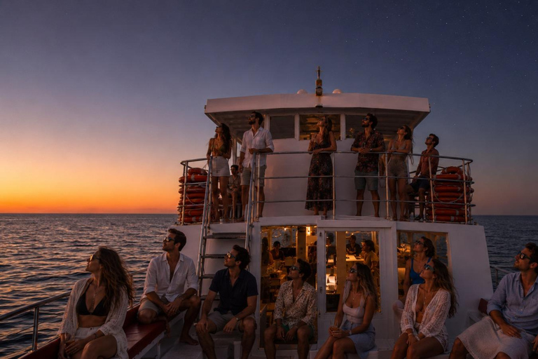 Ibiza: 2026 Solar Eclipse Boat Tour with Drinks & Swim Stop