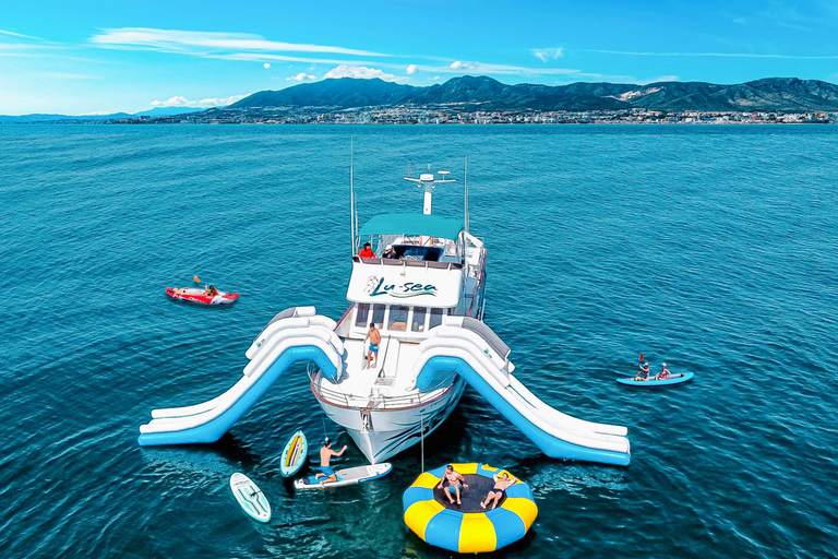 Boat Adventure: XXL Slides, Snorkeling, Activities, Lunch, and Pickup Boat Adventure: XXL Slides, Snorkeling, Activities, Lunch, and Pick-Up