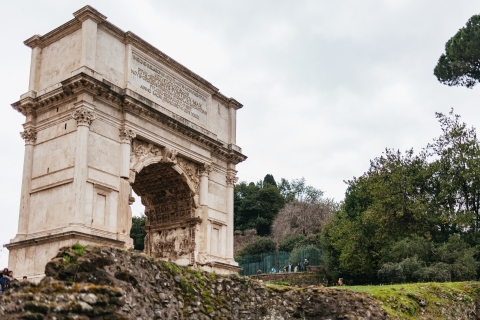 Coliseo, Foro Romano y monte Palatino: tour sin colasColiseo (arena central), Foro y mte. Palatino: tour francés