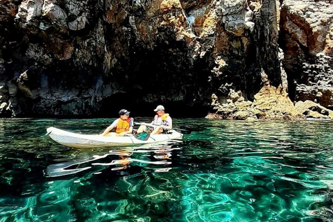 Sagres, passeio de caiaque em família, Grutas da Ingrina