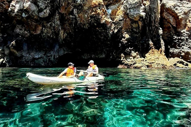 Sagres, passeio de caiaque em família, Grutas da Ingrina