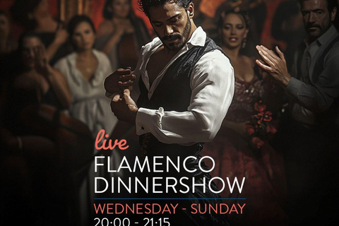 Málaga: Cena-espectáculo de auténtico flamenco en Vino MíoMálaga: Cena-espectáculo de auténtico flamenco en Vino Mio