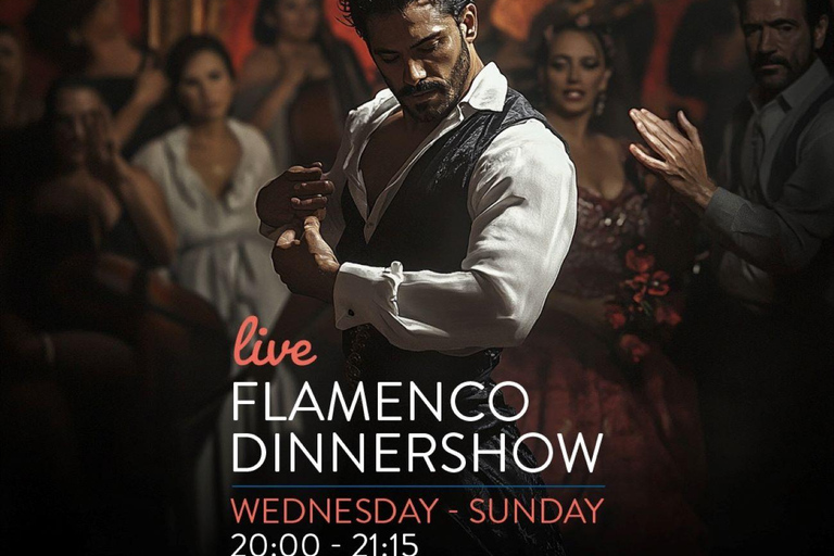 Málaga: Cena-espectáculo de auténtico flamenco en Vino MíoMálaga: Cena-espectáculo de auténtico flamenco en Vino Mio