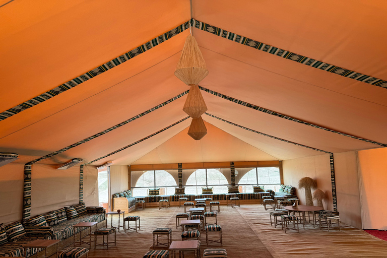 Marrakech: Overnight in Agafay Desert with Dinner & Campfire From Marrakech: Agafay Overnight with Dinner, Fire & Music