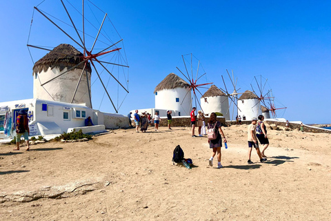 Mykonos: Sightseeing Tour mit Abholung vom TerminalTreffpunkt Mykonos Neuer Hafen