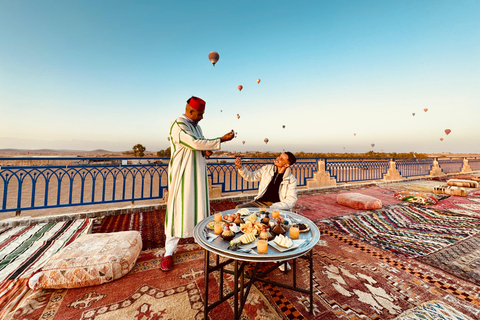 Marrakech: Hot Air Balloon Ride, rooftop view & Drone Video Sunrise Balloon Flight + Drone Video