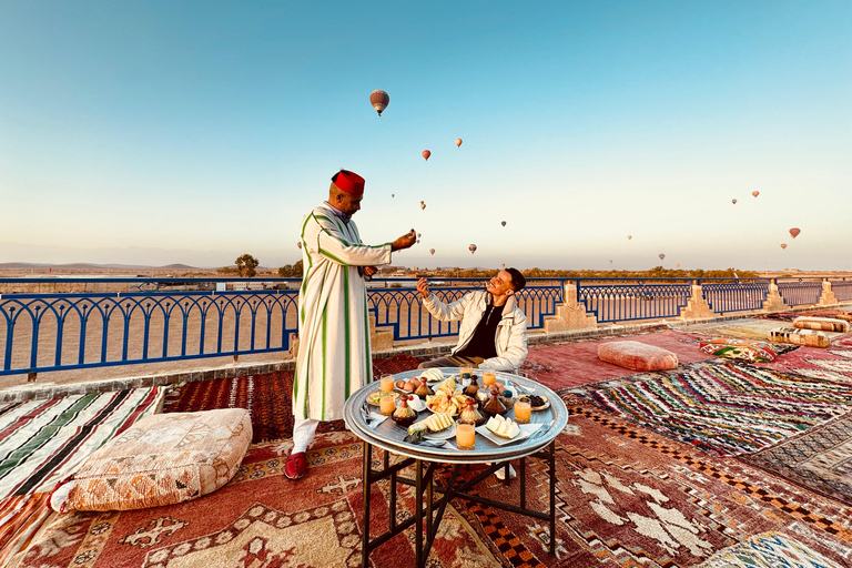 Marrakech: Hot Air Balloon Ride, rooftop view & Drone Video Sunrise Balloon Flight + Drone Video