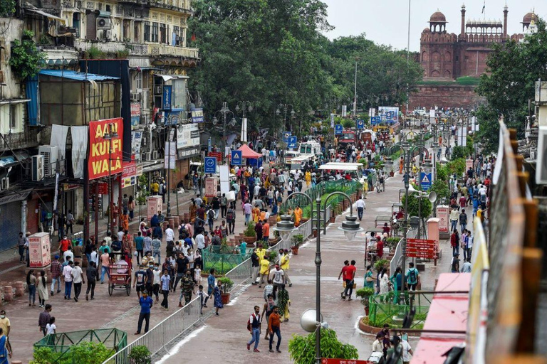 Delhi: Shopping- och matupplevelse med kvinnlig guide och bil