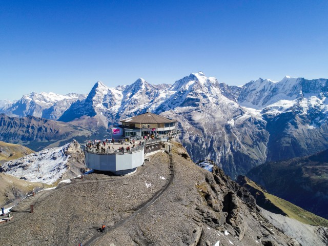Visit Cable Car Roundtrip to Schilthorn Piz Gloria & Spy World in Lauterbrunnen and Harder Kulm