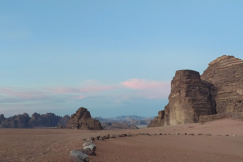 Amman or Dead Sea: Petra & Wadi Rum Jeep Tour and Dinner. From Amman: Tour to Petra and Wadirum with Guide in Petra.