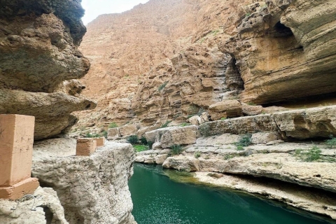 From Muscat:Private Wadi Shab and Bimmah SinkHole Tour Private full day Wadi Shab and Bimmah SinkHole Tour
