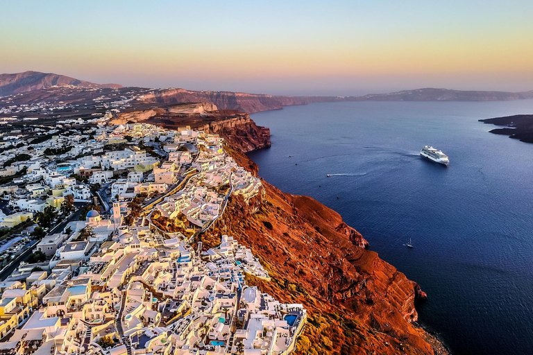 Depuis la Crète : Visite guidée d'une journée à SantorinSantorin : Croisière d'une journée et visite guidée - Port d'Héraklion