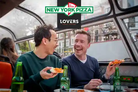 Amsterdam: Pizza Cruise met New York Pizza & Drankjes