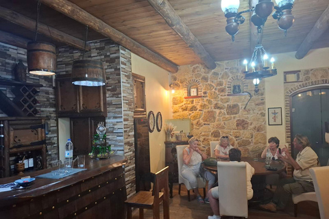 Chania Private Wine Tasting Tour & Theriso Village Visit Chania: Tour to Therisso Gorge, Village & Winery with Lunch"