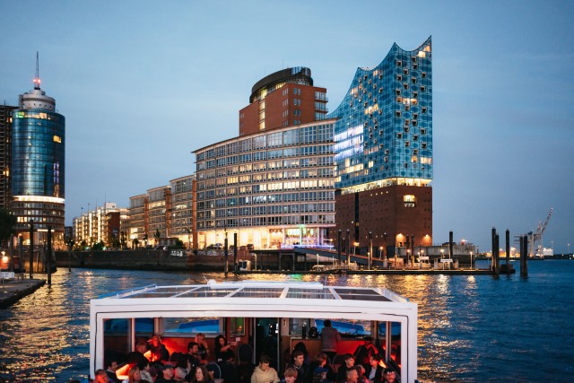 Visit Hamburg 1-Hour Harbor Evening Lights Cruise in Hamburg, Germany