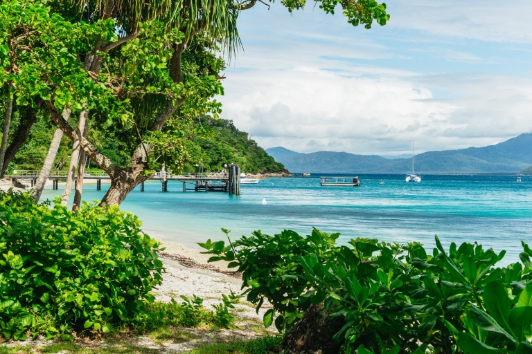 Z Cairns: całodniowa wycieczka przygodowa na wyspę FitzroyPakiet pojedynczego biletu Fajka i szklana łódź dolna